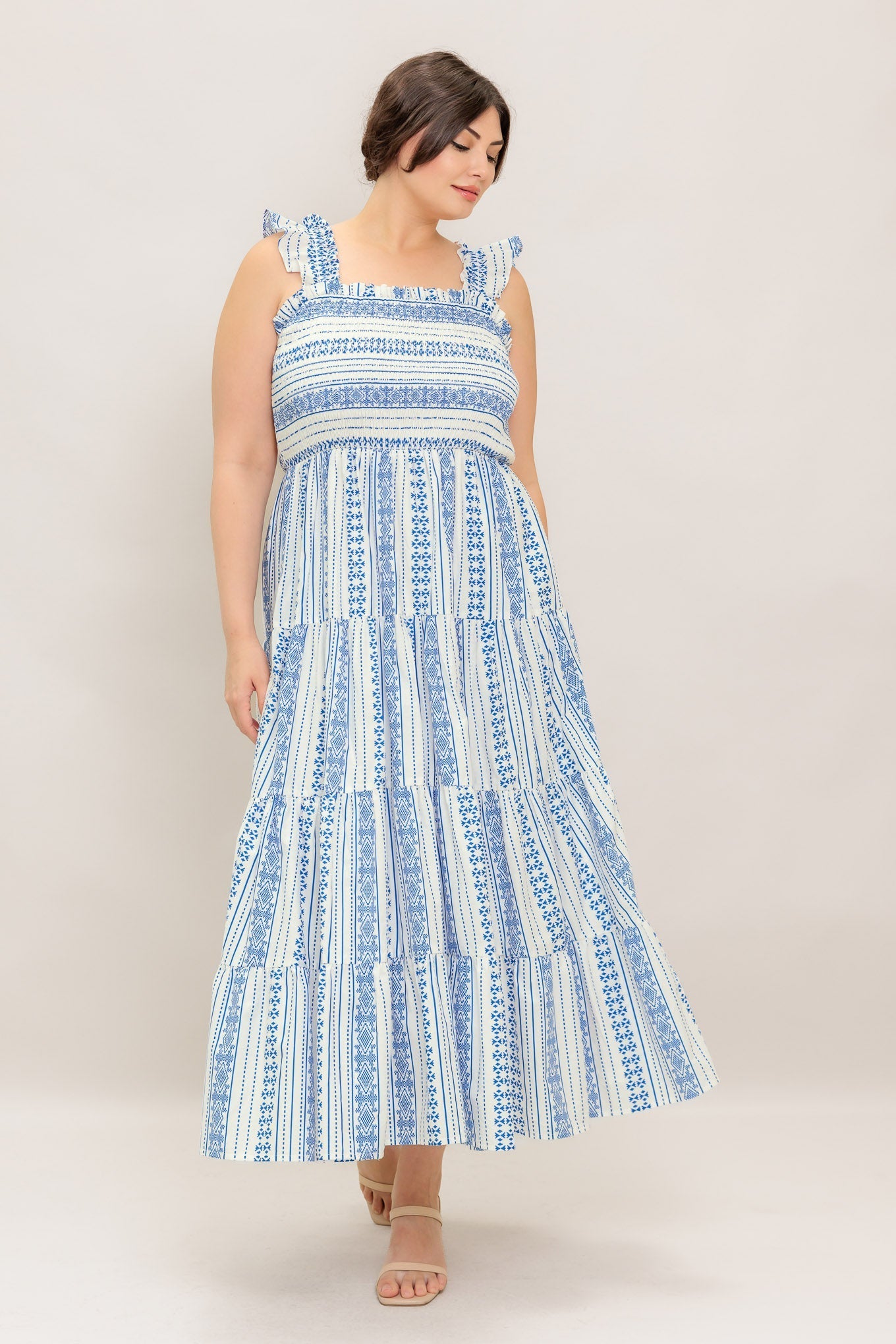 MIDSUMMER PETALS WOVEN MIDI DRESS Flying Tomato
